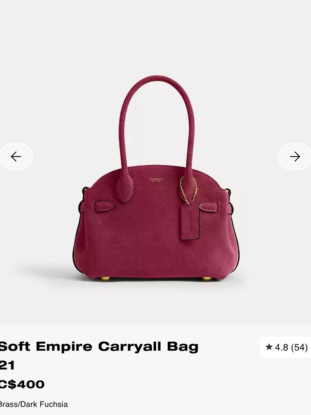 💗 Authentic Coach Empire Carryall Bag 21 💗